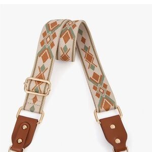 Montana West Geometric Pattern Strap - Brown and Green